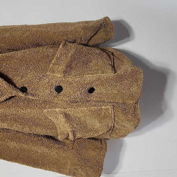 Derek Lam Women Amelie Faux Shearling Reversible Coat Jacket Camel Size 16 - Picture 5 of 14